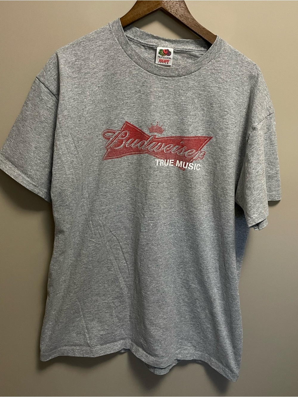 Budweiser True Music Grey T-Shirt Men’s XL